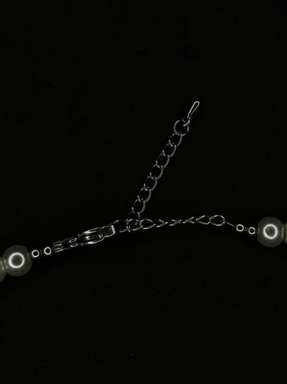 x2 Cross Pendant Pearl Necklaces - White/Pink