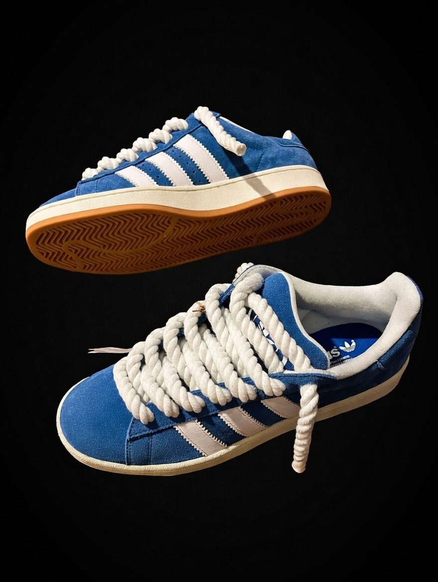 adidas gazelle silver green womens Rope Lace Adidas Campus 00s Trainers