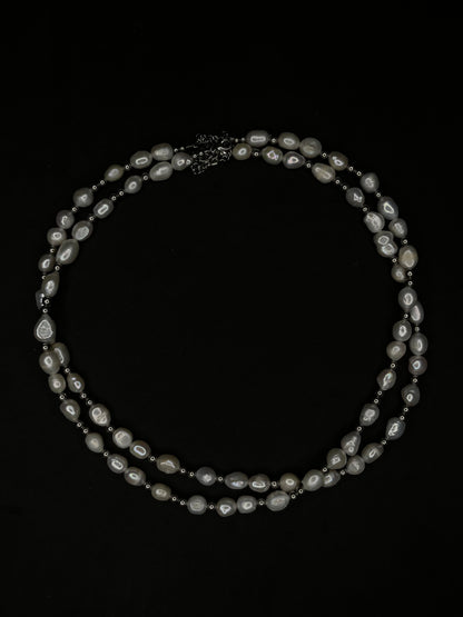 x2 Freshwater Pearl Necklaces - White