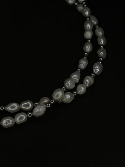 x2 Freshwater Pearl Necklaces - White